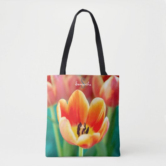 Oranje Tulp Tote Bag (Voorkant)