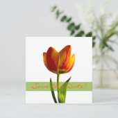 Oranje Tulp Trouwafspraak Save the Date Aankondigi (Staand voorkant)