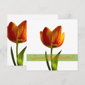 Oranje Tulp Trouwkaart Save the Date Aankondiging (Voorkant / Achterkant)