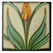 Oranje Tulp Wall Decor Art Deco Tegeltje (Voorkant)
