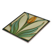 Oranje Tulp Wall Decor Art Deco Tegeltje (Zijkant)