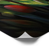 Oranje Tulpen Bloemen Art Print Poster (Hoek)