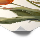 Oranje Tulpen Bloemenkunst Print Poster (Hoek)