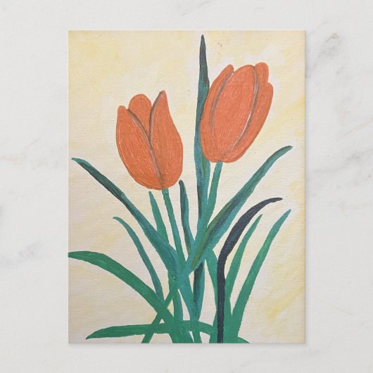 Oranje Tulpen Briefkaart (Voorkant)