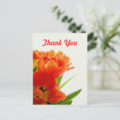 Oranje Tulpen Dank u Briefkaarten (Staand voorkant)