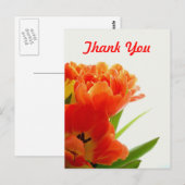 Oranje Tulpen Dank u Briefkaarten (Voorkant / Achterkant)