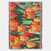 Oranje Tulpen Deken (Voorkant Verticaal)