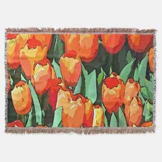 Oranje Tulpen Deken