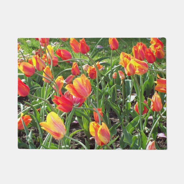Oranje tulpen deurmat (Voorkant)