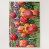 Oranje Tulpen, Elizabeth Park Gardens Hartford CT Legpuzzel (Verticaal)