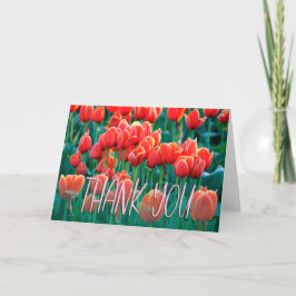 Oranje Tulpen Foto Hartelijk dank Bedankkaart
