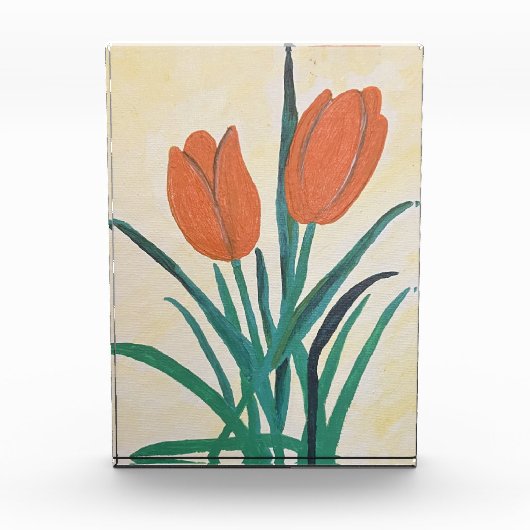 Oranje Tulpen Fotoblokken (Voorkant)