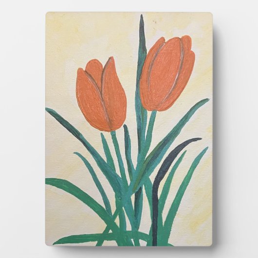 Oranje Tulpen Fotoplaat (voorkant)