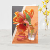 Oranje Tulpen Kaart (Gele Bloem)
