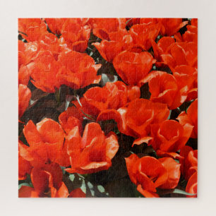 Oranje tulpen legpuzzel