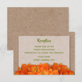 Oranje Tulpen op Kaarten voor het opvangen van Kra (Voorkant / Achterkant)