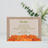 Oranje Tulpen op Kaarten voor het opvangen van Kra (Staand voorkant)