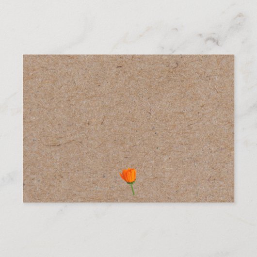 Oranje Tulpen op Kaarten voor het opvangen van Kra (Achterkant)