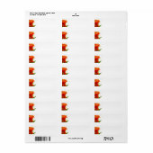 Oranje tulpen retouradreslabels etiket (Full Sheet)