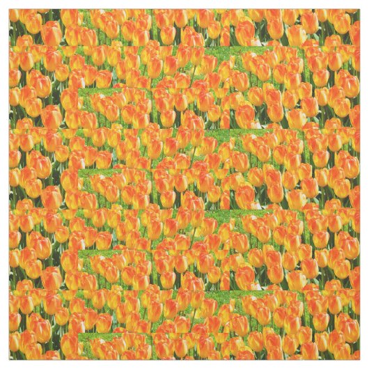 Oranje tulpen stof (Swatch)