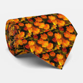 Oranje Tulpen Stropdas (Opgerold)