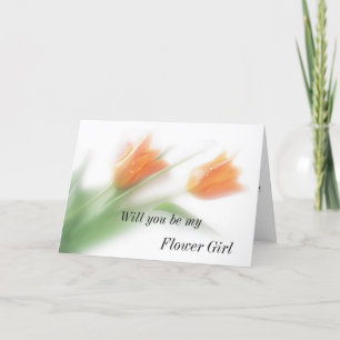 oranje tulpen - zult u mijn Bloemenmeisje zijn