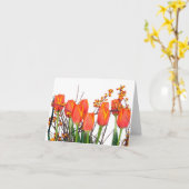 Oranje TulpenKaart Kaart (Gele Bloem)