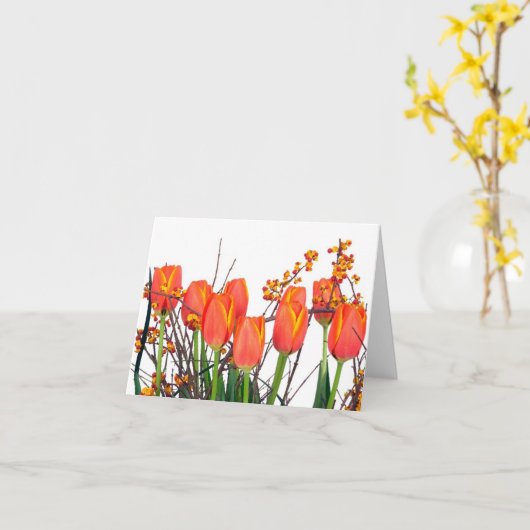 Oranje TulpenKaart Kaart (Gele Bloem)
