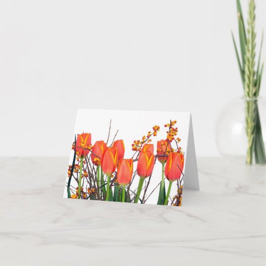 Oranje TulpenKaart Kaart (Voorkant)