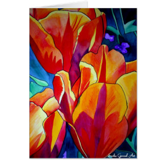 Oranje Tulps waterverf kunstbloem