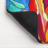 Oranje Tulps waterverf kunstbloem Muismat (Hoek)