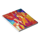 Oranje Tulps waterverf kunstbloem Notitieblok (Schuin)