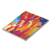 Oranje Tulps waterverf kunstbloem Notitieblok (Linkerzijde)