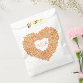 Oranje tulptulpmonogram bruiloft bedankzakje (Gezegeld)