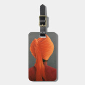 Oranje Turban Bagagelabel (Voorkant verticaal)