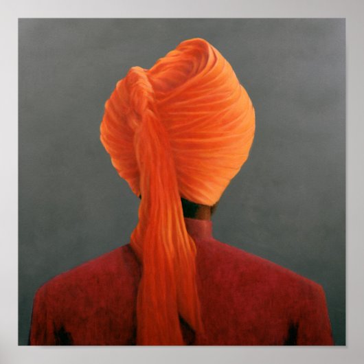 Oranje Turban Poster (Voorkant)