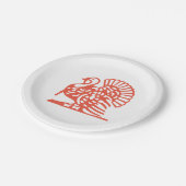 Oranje-Turkse Thanksgiving 4Kathy Papieren Bordje (Gekanteld)