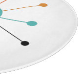 Oranje Turquoise Atomic Age Starburst midden eeuw Snijplank (Hoek)