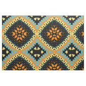 Oranje Turquoise Black etnic Boho Pattern Stof (Fat Quarter)