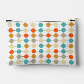 Oranje turquoise crème cirkels raster midden eeuw etui (Achterkant)