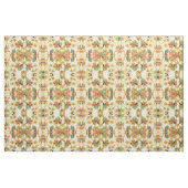 Oranje Turquoise Floral Wallpaper Pattern Stof (Yard (91,4 cm))