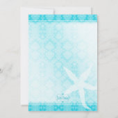 Oranje Turquoise Summer Starfish Vrijgezellenfeest Kaart (Achterkant)