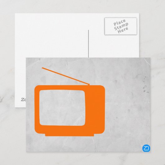 Oranje tv briefkaart (Voorkant / Achterkant)