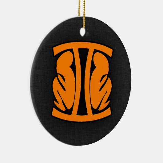 Oranje Tweelingen Keramisch Ornament (Rechts)