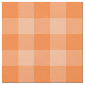 Oranje tweetonige Gingham Pattern Fabric Stof (Close Up)