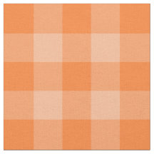 Oranje tweetonige Gingham Pattern Fabric