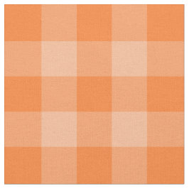 Oranje tweetonige Gingham Pattern Fabric Stof