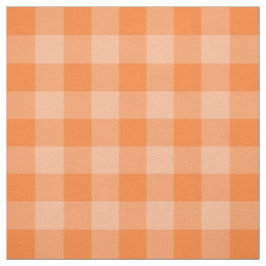 Oranje tweetonige Gingham Pattern Fabric Stof