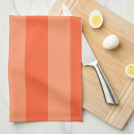 Oranje tweetonige strepen theedoek