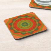 Oranje Twirl Bier Onderzetter (Linkerzijde)